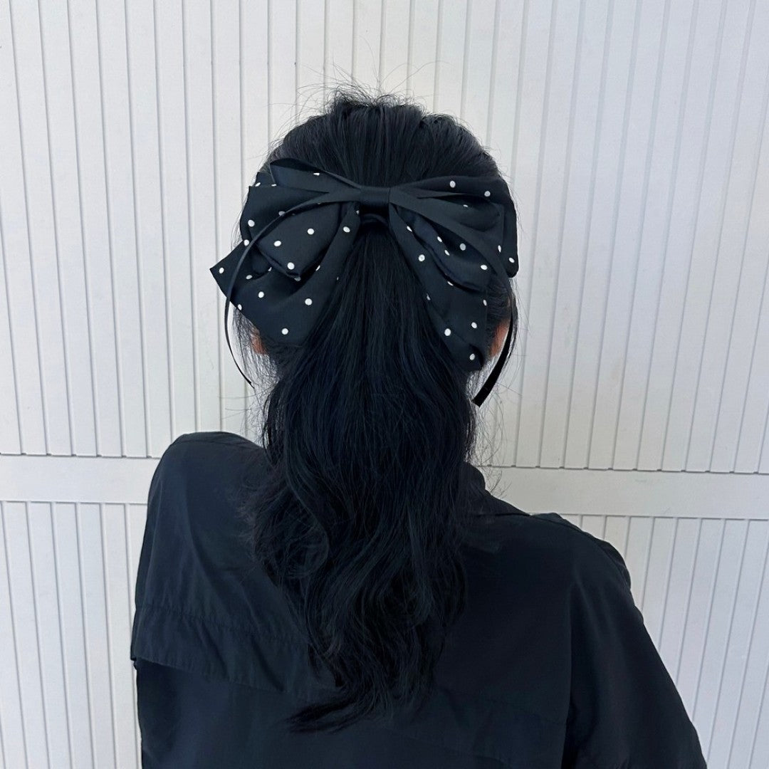 Dotty Ribbon Hair Clip