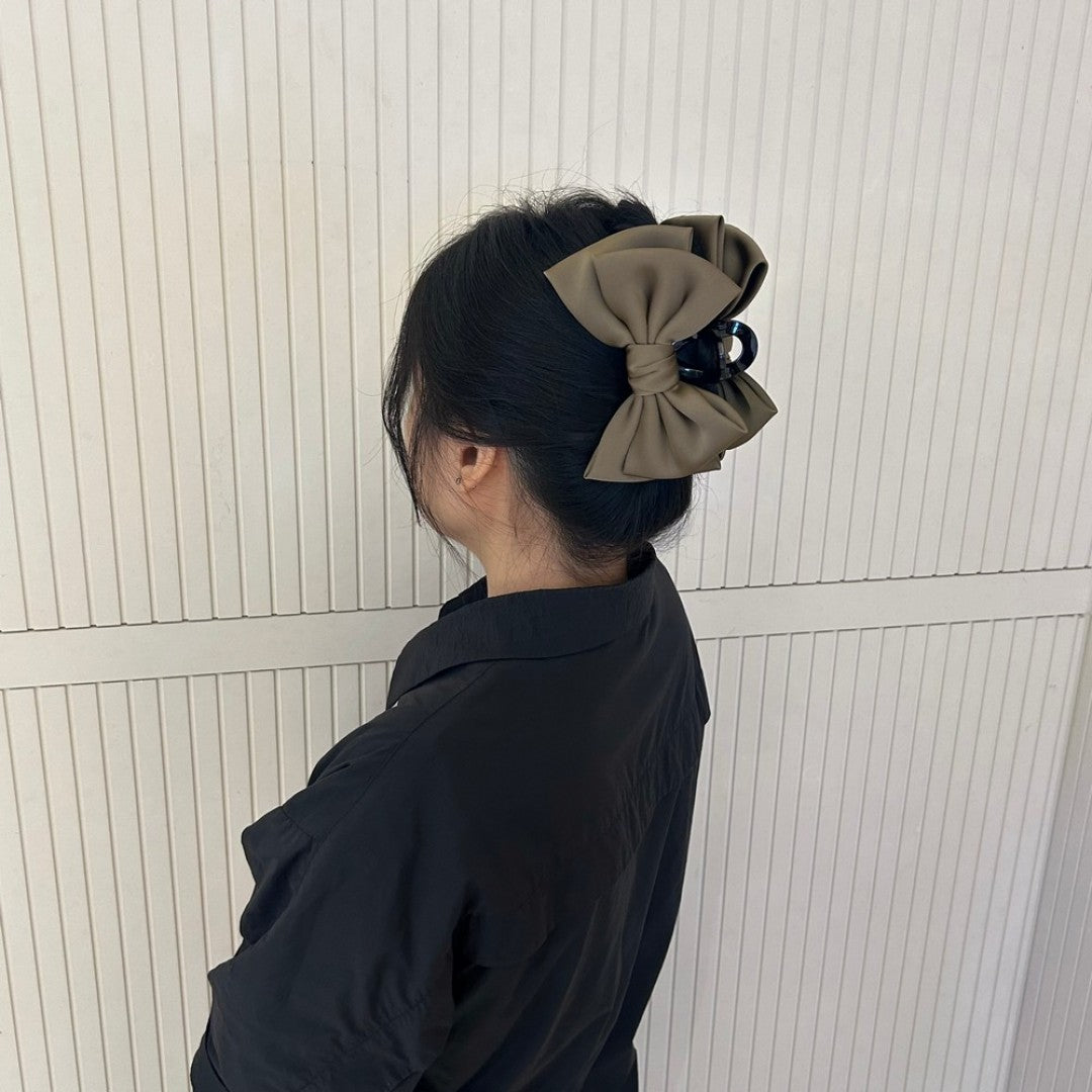Soft Silk Bow Claw Clip