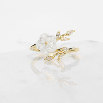 Blossom Whisper Ring - Mother Of Pearl