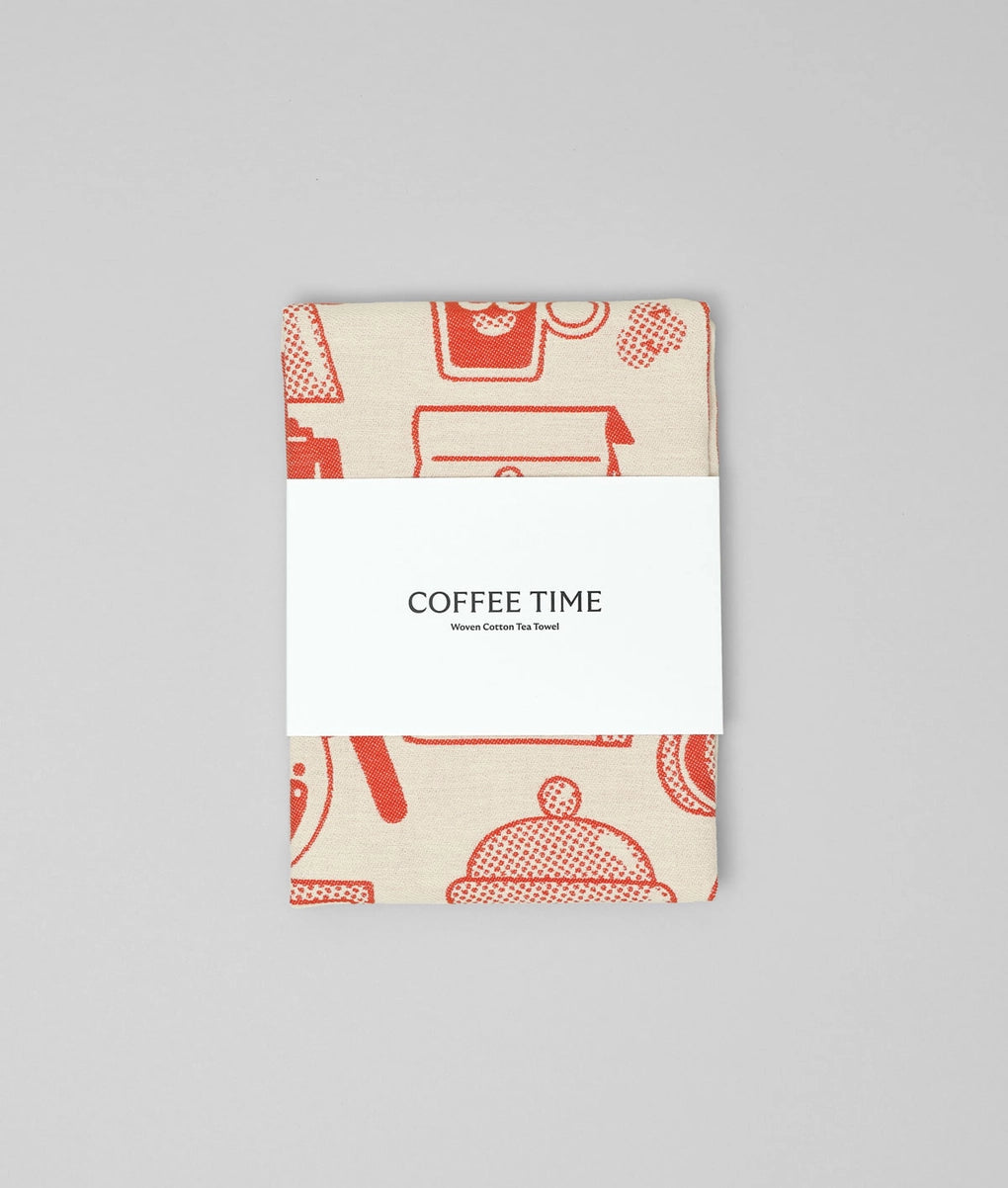 Coffee Time Woven Tea Towel