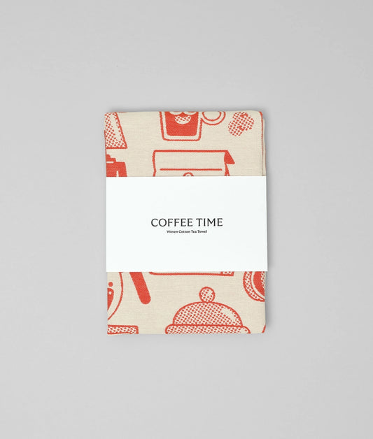 Coffee Time Woven Tea Towel