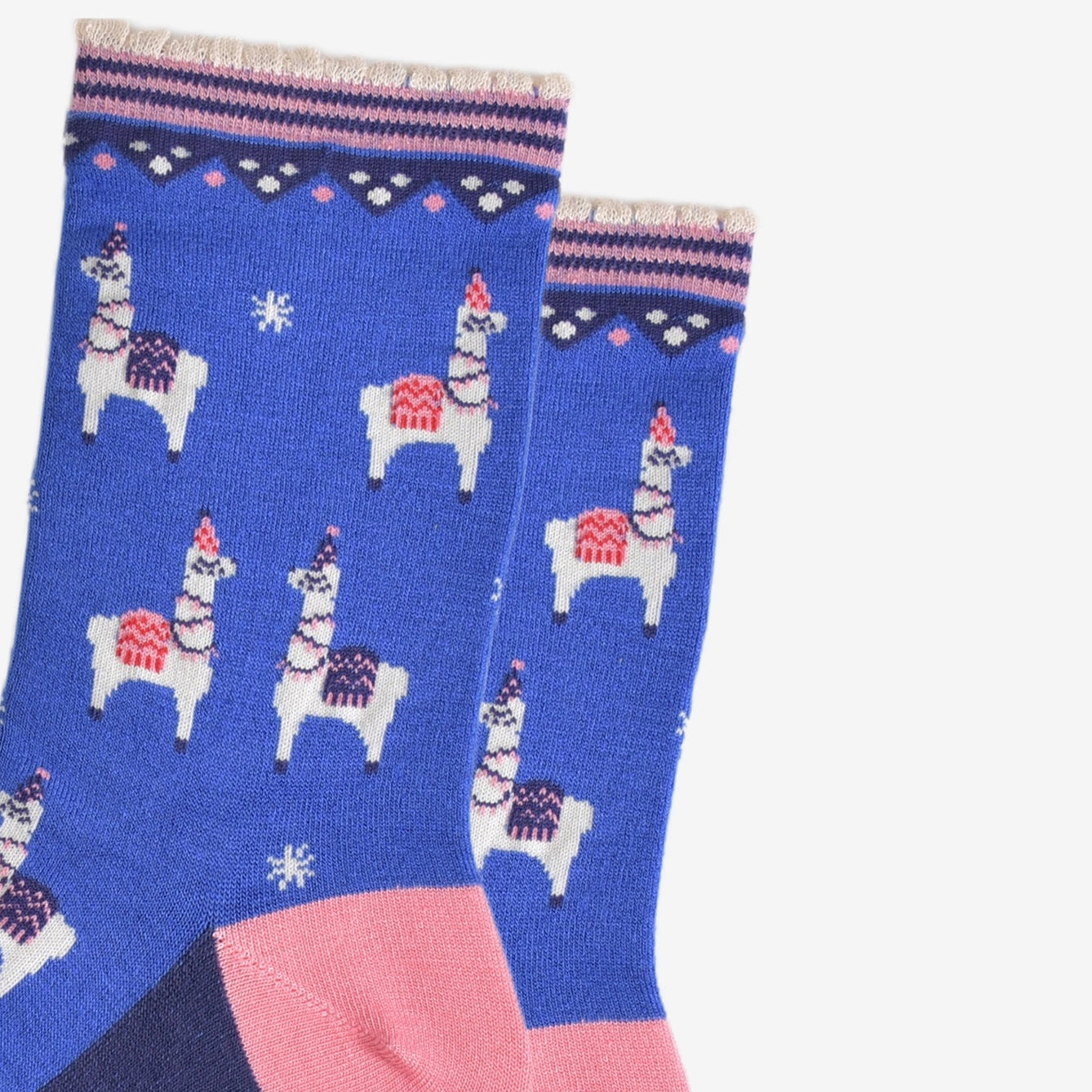 Women's Bamboo Socks - Party Llamas