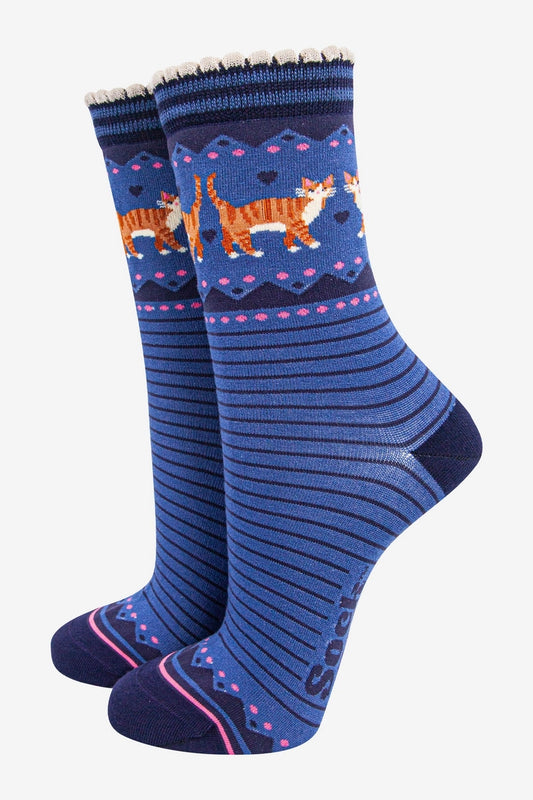 Women's Bamboo Socks - Ginger Cats
