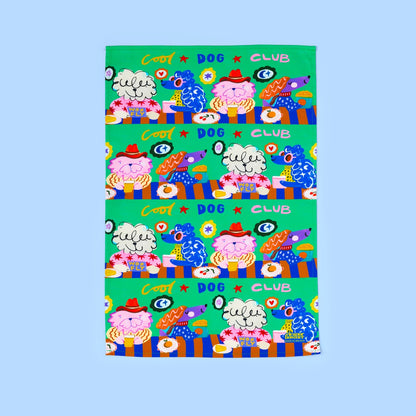 Cool Dog Club Tea Towel