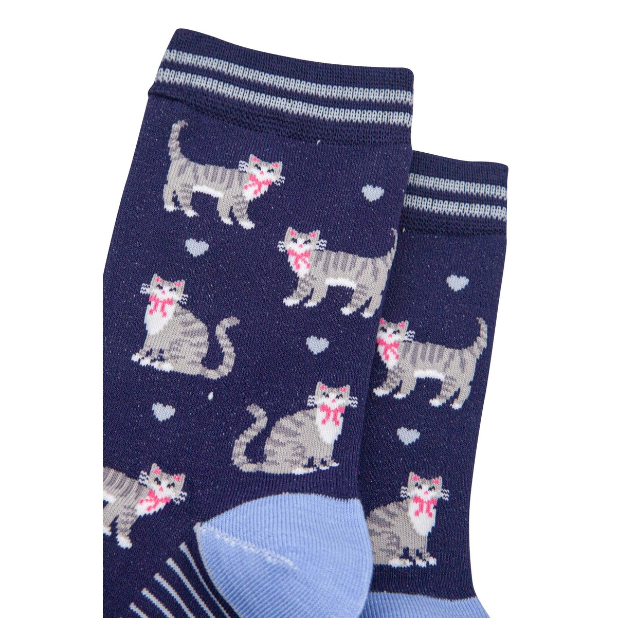 Women's Bamboo Socks - Grey Tabby Cats