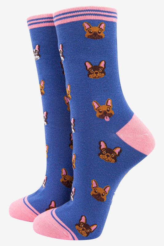 Women's Bamboo Socks - French Bulldog