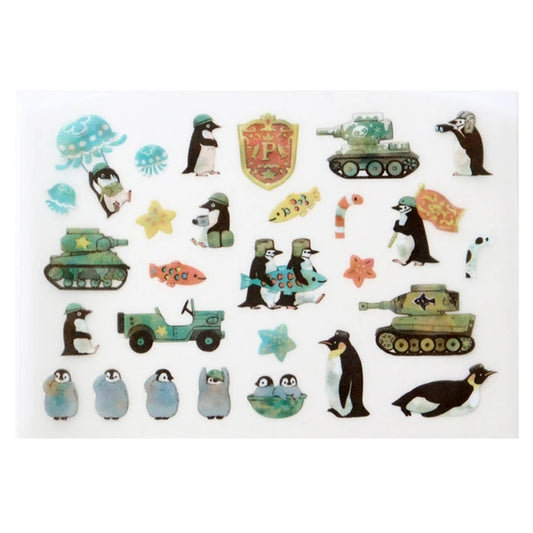 Tank Penguin / Fabric Sticker - No Iron Needed