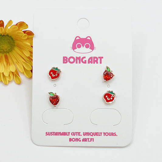 Sweet Strawberry Sparkle Earrings