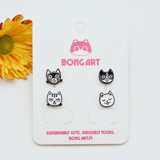 Moon-Kissed Little Kitten Earrings