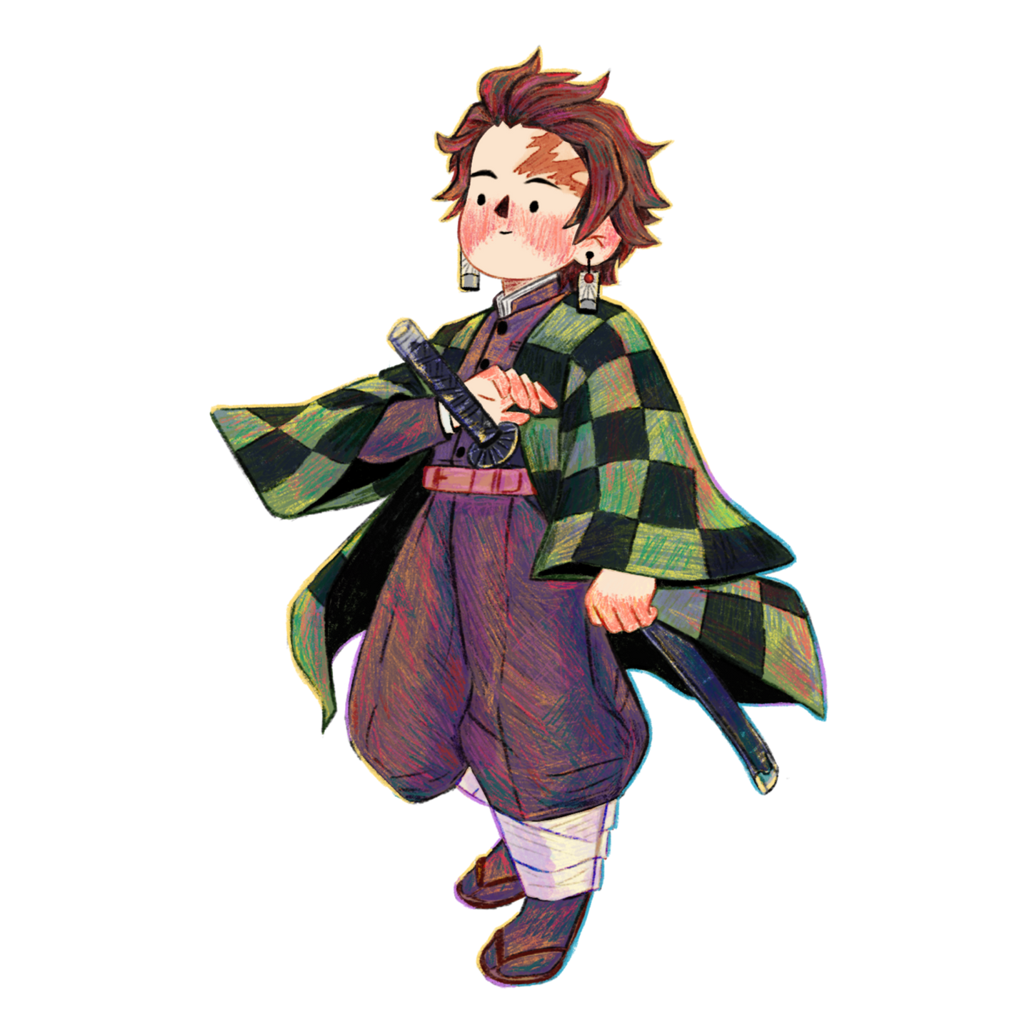 Demon Slayer - Tanjiro Kamado | Waterproof Holographic Sticker