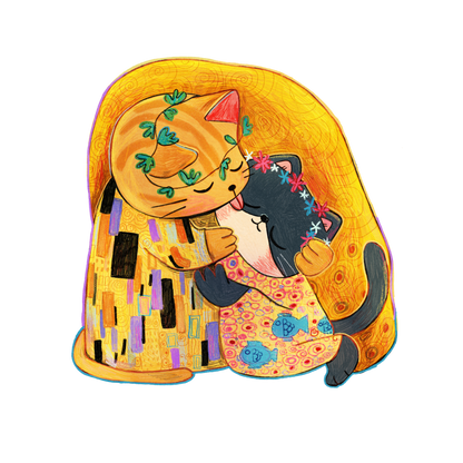 The Kiss | Waterproof Holographic Sticker