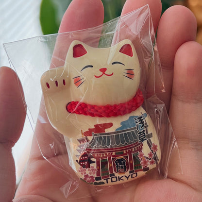Maneki Neko Stone Magnet