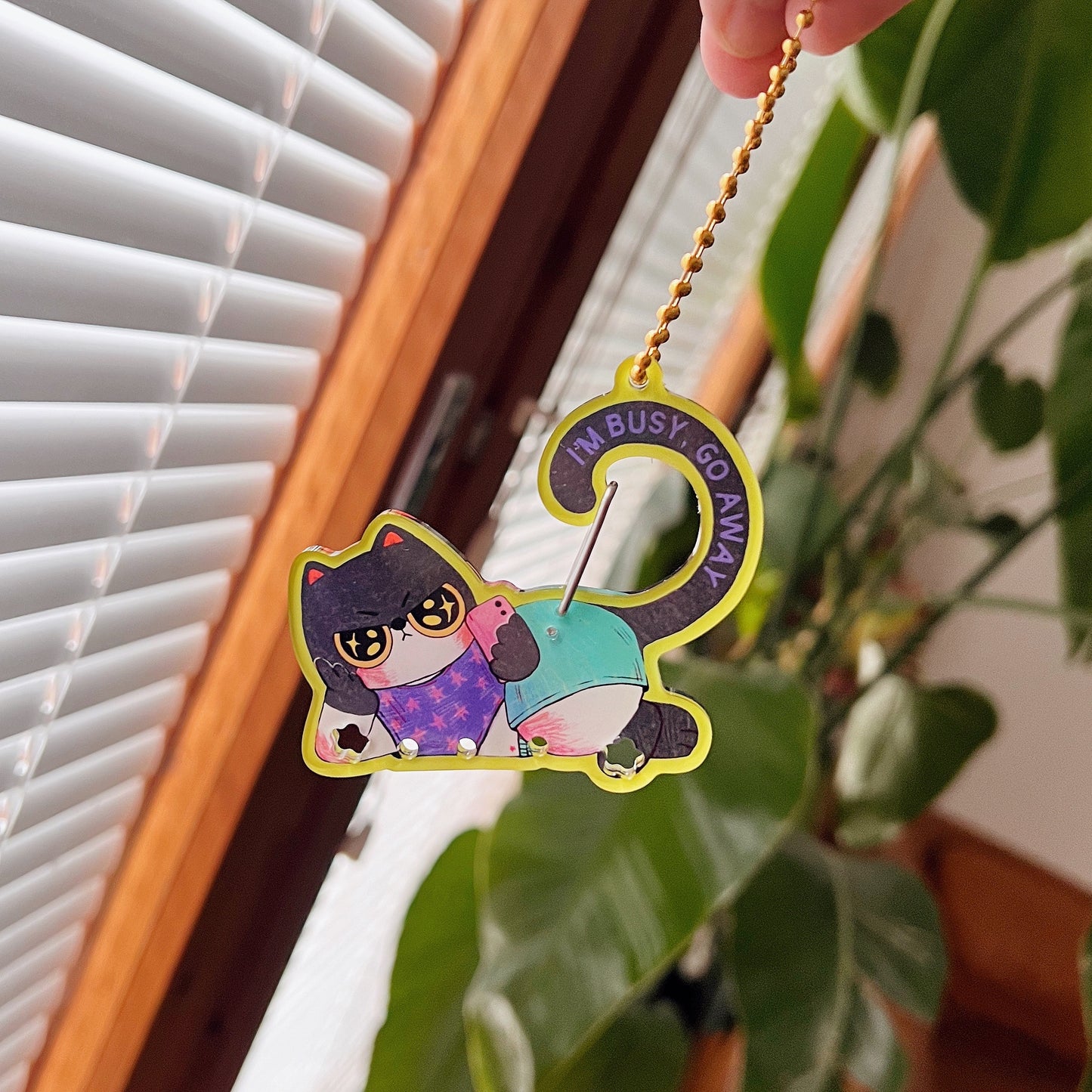 Acrylic Carabiner - Momo Cat