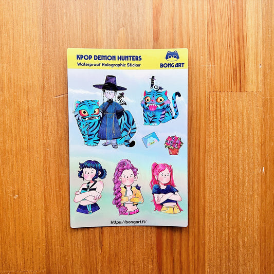 Kpop Demon Hunters | Waterproof Holographic Sticker Sheet