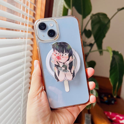 Magnetic Phone Griptok With Mini Rotating Charm - Junji Ito