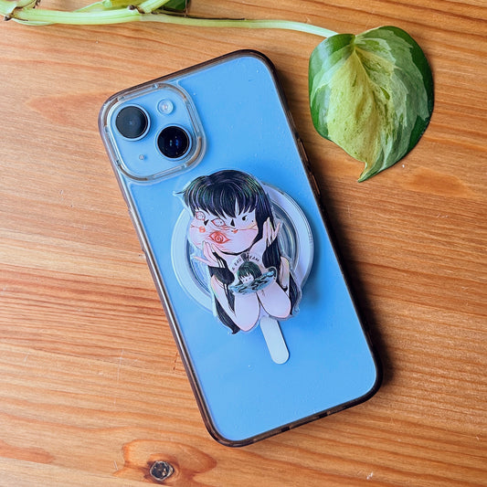 Magnetic Phone Griptok With Mini Rotating Charm - Junji Ito