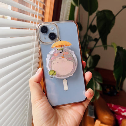 Magnetic Phone Griptok With Mini Rotating Charm - Totoro