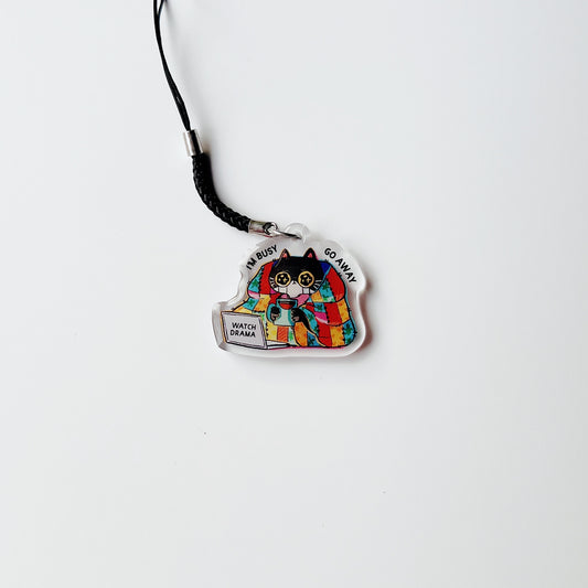 I'm Busy, Go Away | Clear Acrylic Phone Charm