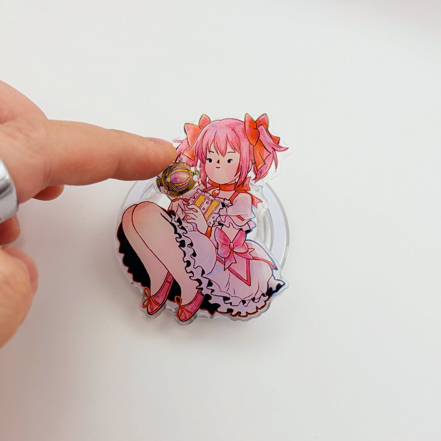 Magnetic Phone Griptok With Mini Rotating Charm - Madoka