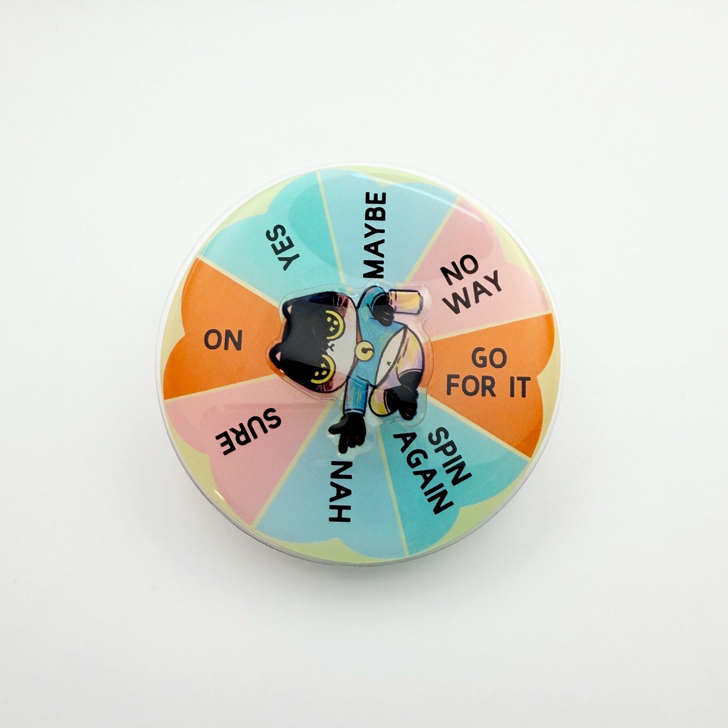 Magnetic Phone Griptok With Mini Rotating Charm - Decision Wheel