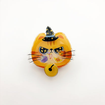 Magnetic Phone Griptok With Mini Rotating Charm - Sweet Golden Cat