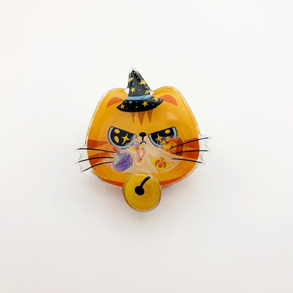 Magnetic Phone Griptok With Mini Rotating Charm - Sweet Golden Cat