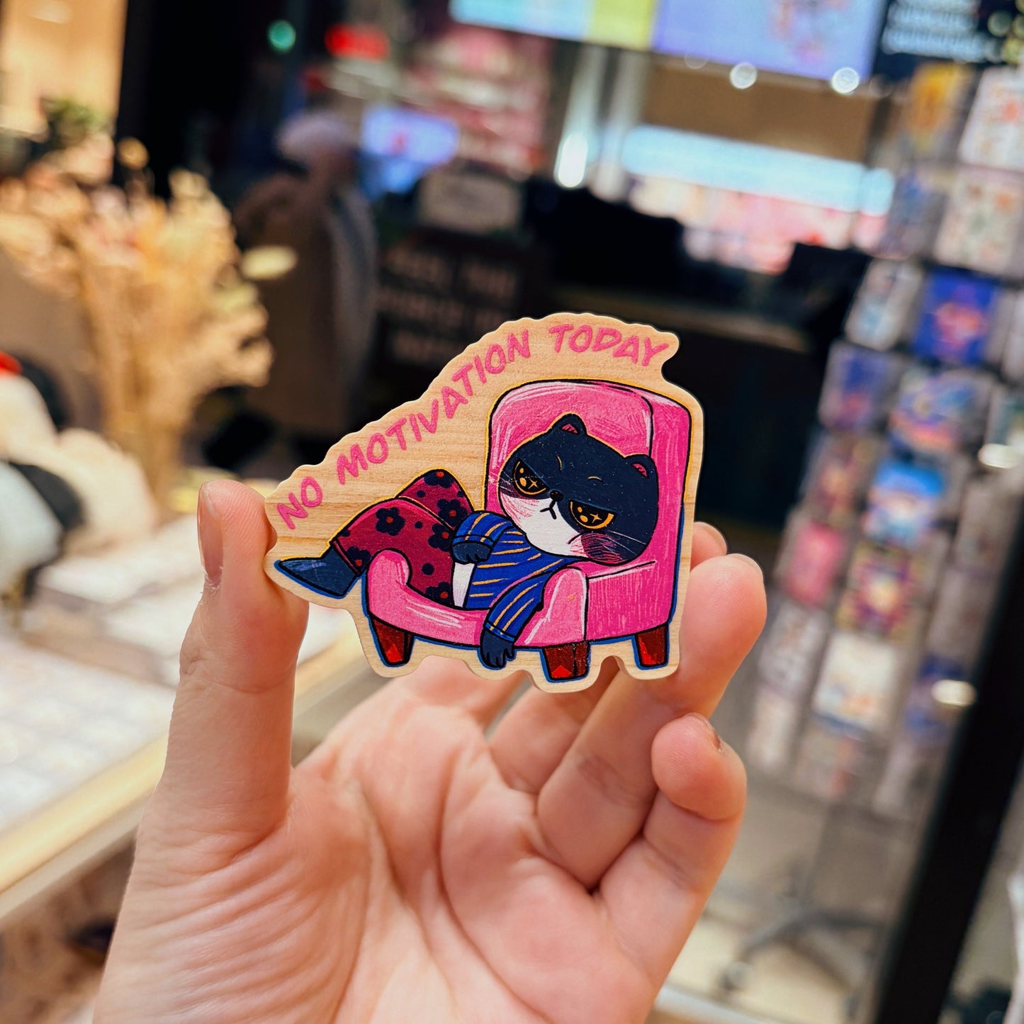 No Motivation | Wooden Magnets