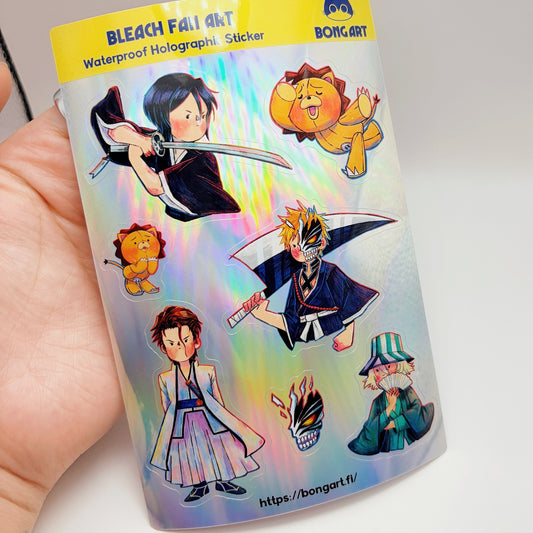 Bleach Fanart | Waterproof Holographic Sticker Sheet