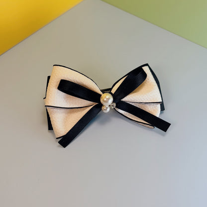 Pearl Muni Ribbon Hair Clip