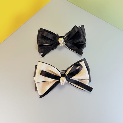 Pearl Muni Ribbon Hair Clip