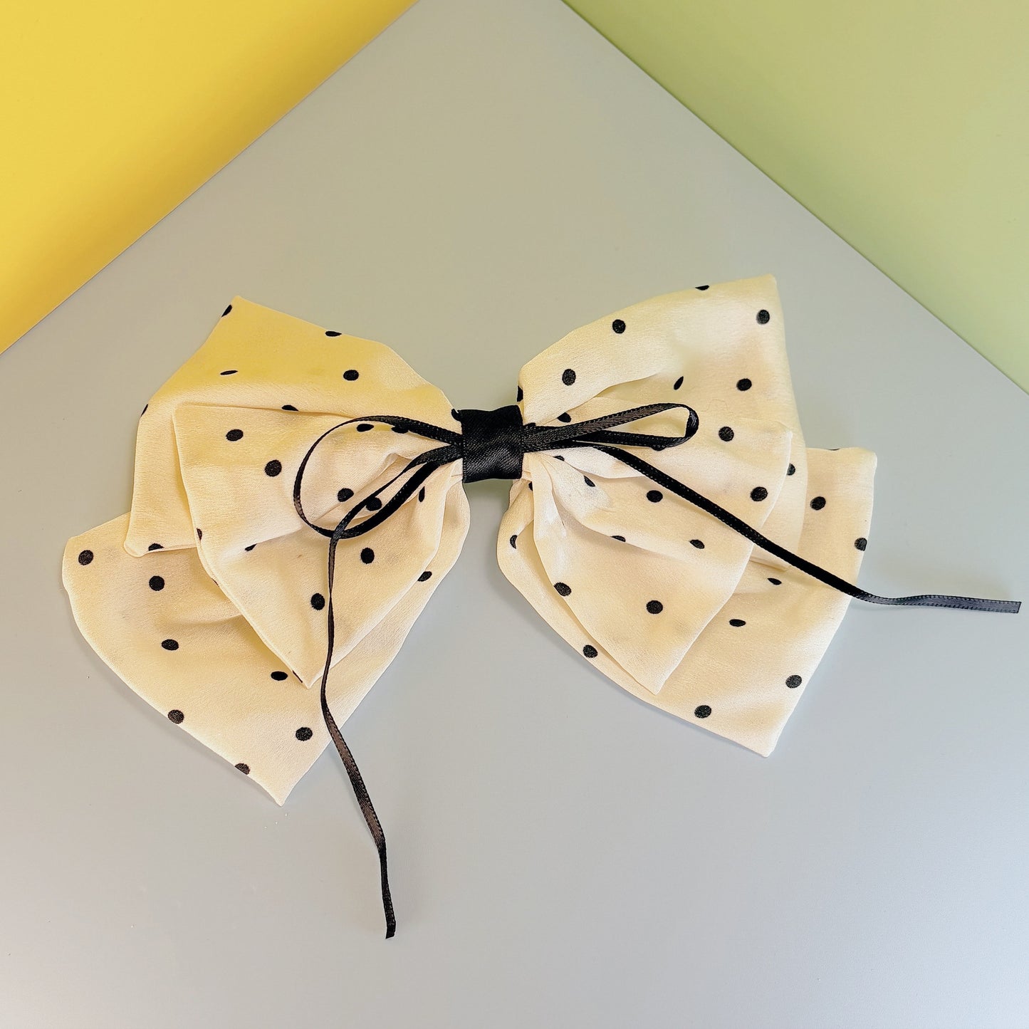 Dotty Ribbon Hair Clip