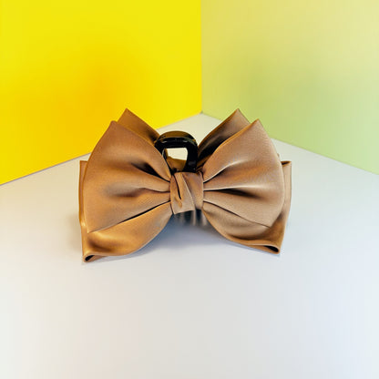 Soft Silk Bow Claw Clip