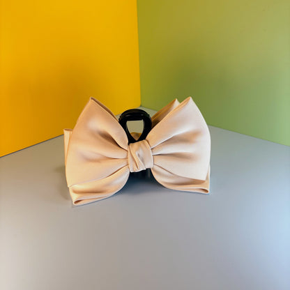Soft Silk Bow Claw Clip