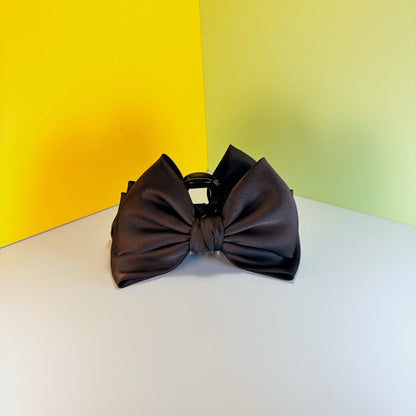 Soft Silk Bow Claw Clip