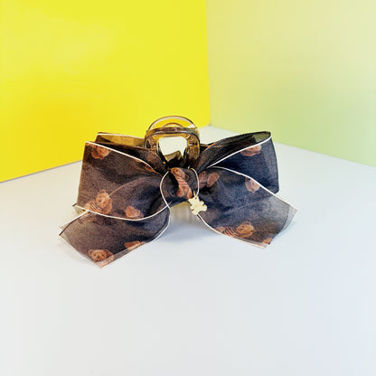 Teddy Ribbon Claw Clip