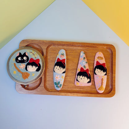 Kiki - Hand Embroidered Hairpin