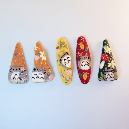 Totoro - Hand Embroidered Hairpin