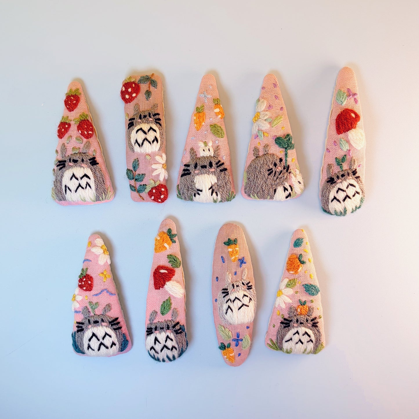 Totoro - Hand Embroidered Hairpin