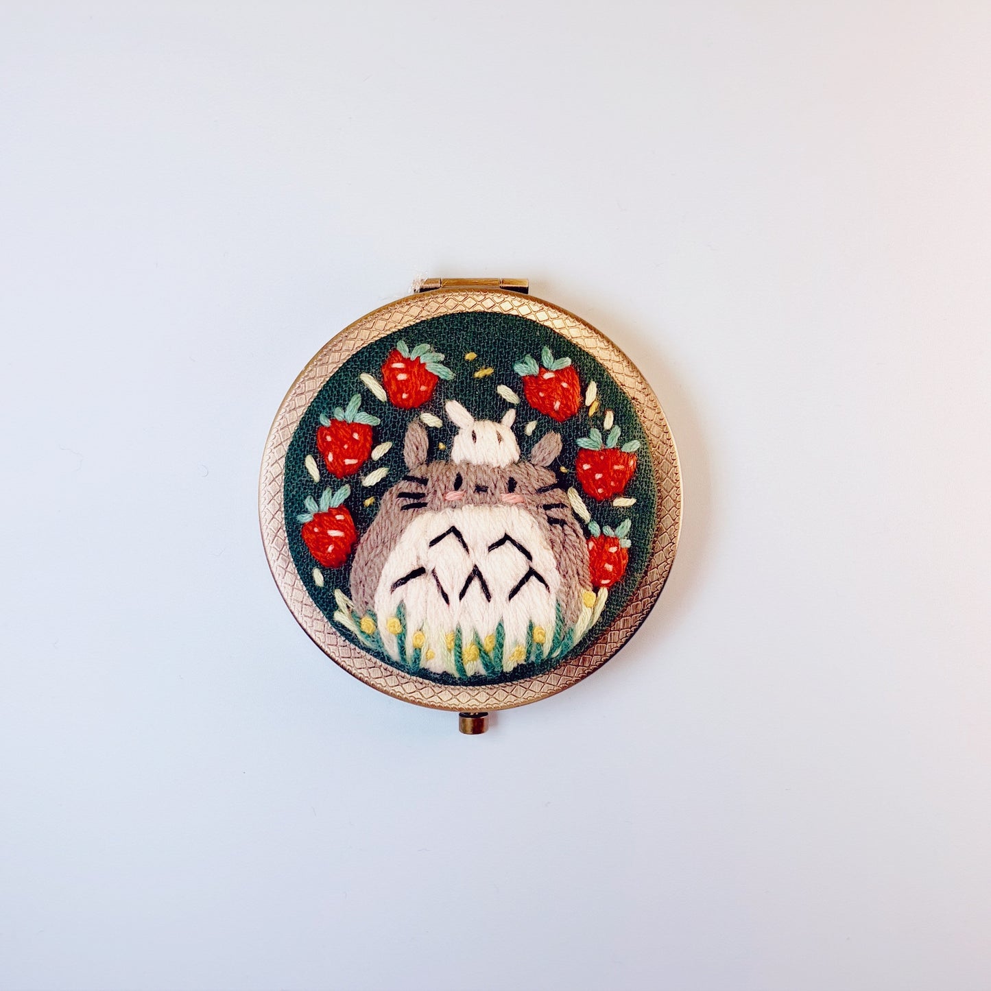 Totoro - Hand Embroidered Mirror