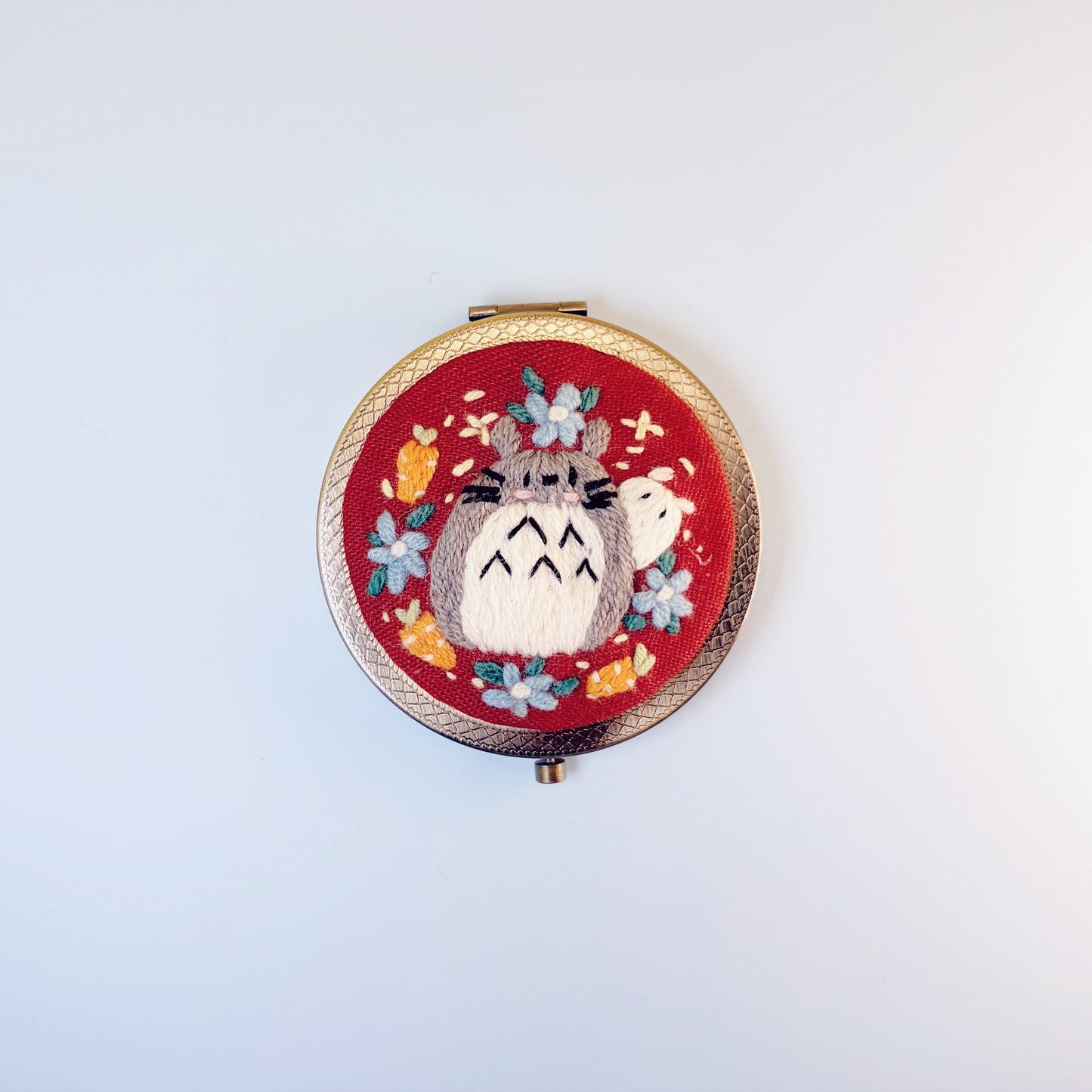 Totoro - Hand Embroidered Mirror