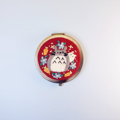 Totoro - Hand Embroidered Mirror