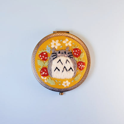 Totoro - Hand Embroidered Mirror
