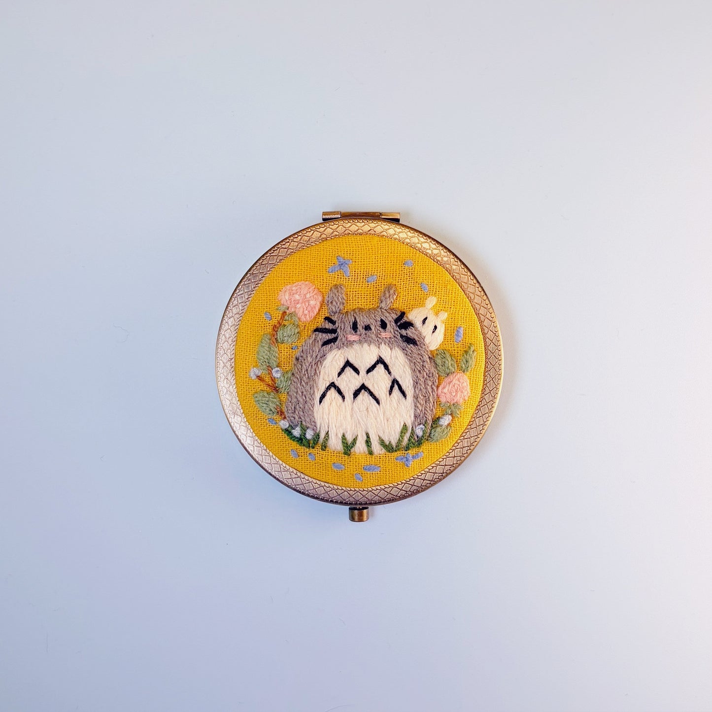 Totoro - Hand Embroidered Mirror