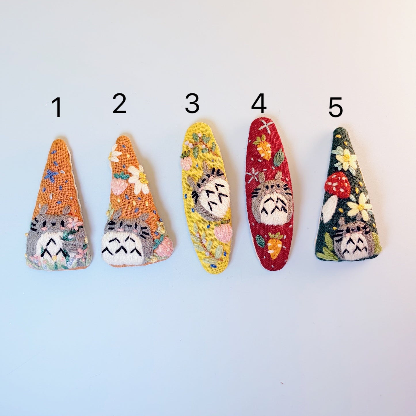 Totoro - Hand Embroidered Hairpin