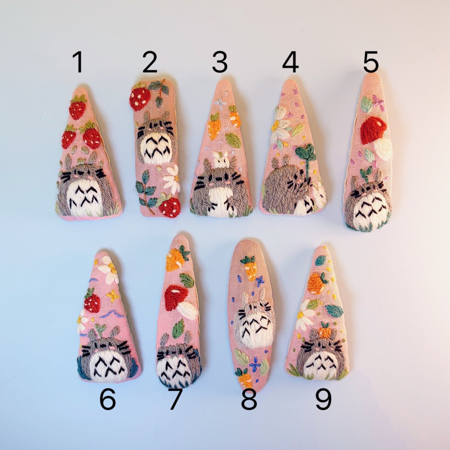 Totoro - Hand Embroidered Hairpin