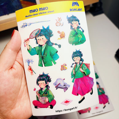 Mao Mao Fanart | Waterproof Matte Clear Sticker Sheet