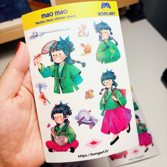 Mao Mao Fanart | Waterproof Matte Clear Sticker Sheet