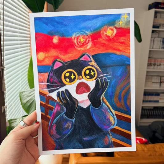 The Scream Meow Meow Art Print