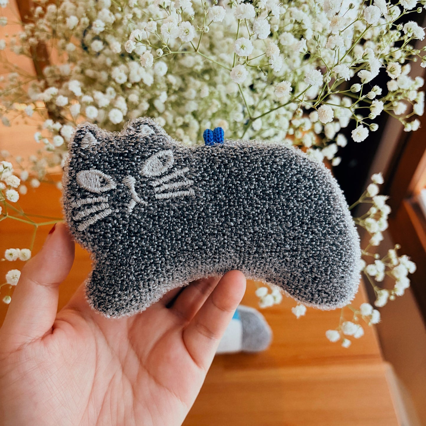 Cute Sparkling Cat Kitchen Sponge