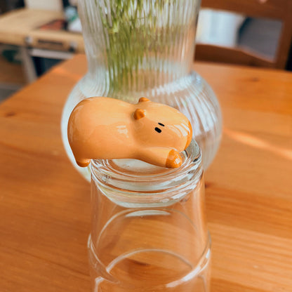 Cute Capybara - Japanese Ceramic Chopstick Rest